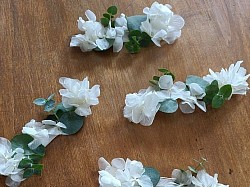 Bracelets tons blanc et vert eucalyptus